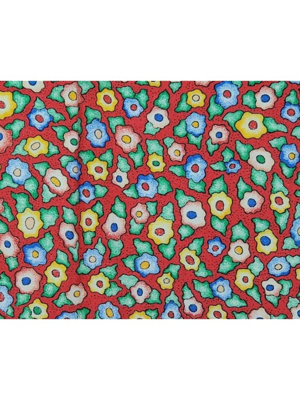 Quilting Fabric Floral Bright Red Pink Yellow Blue Peter Pan Fat Quarter